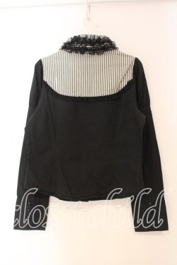 画像3: BPN / ストライプヨークブラウス  ブラック×オフホワイト O-25-12-30-080-GO-BL-IG-OS