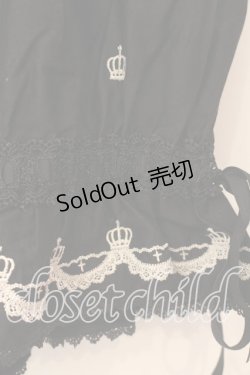 画像2: BPN / 王冠刺繍ドロワーズ M ブラック×ホワイト O-25-12-30-081-GO-PA-IG-OS