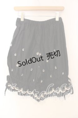 画像3: BPN / 王冠刺繍ドロワーズ M ブラック×ホワイト O-25-12-30-081-GO-PA-IG-OS