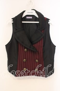 画像1: axes femme kawaii / 切替えベスト  ワイン×ブラック O-25-12-30-083-AX-TO-IG-OS