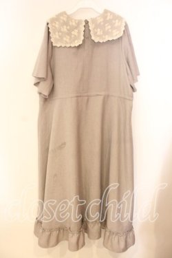 画像3: m petit by misako / レースセーラーワンピース 3L グレー O-25-12-30-087-LO-OP-OW-OS