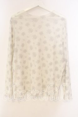 画像1: m petit by misako / 花柄シアープルオーバー 3L アイボリー O-25-12-30-089-LO-TO-OW-OS