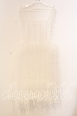 画像1: FLC / 星名桜子 hsチュールエプロンジャンスカ 3L シロ O-25-12-30-090-0-OP-OW-OS