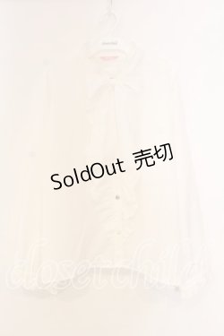 画像1: Virally / リボンタイブラウス 3L シロ O-25-12-30-091-0-BL-OW-OS