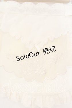 画像2: with PUJI（海外ロリータブランド） / 刺繍エプロン  キナリ O-25-12-30-092-PU-PA-OW-OS