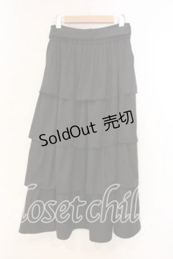 画像3: axes femme / ボリュームティアードスカート F クロ O-25-12-30-094-AX-SK-OW-OS