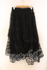画像1: axes femme / ペチ付イレヘムレーススカート F クロ O-25-12-30-096-AX-SK-OW-ZT532 (1)