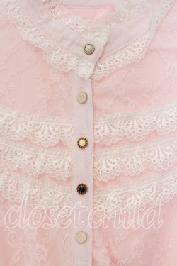 画像2: Swankiss / 総レース長袖ワンピース F ピンク O-25-12-30-008-CA-OP-YM-OS