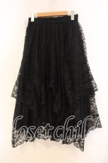 画像2: axes femme / ペチ付イレヘムレーススカート F クロ O-25-12-30-096-AX-SK-OW-ZT532 (2)