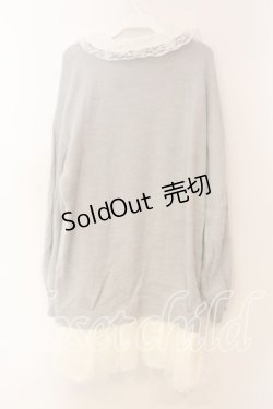 画像3: Secret Honey / ケーブル編みニット襟付きワンピース 0 グレーｘシロ O-25-12-30-001-CA-OP-YM-OS