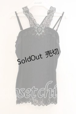 画像1: axes femme / スパンコールホルターキャミソール M クロ O-25-12-30-106-AX-TO-OW-OS