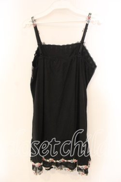 画像2: axes femme / フラワーレース使いキャミソール M クロ O-25-12-30-107-AX-TO-OW-OS