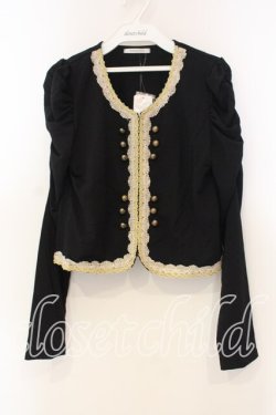 画像1: axes femme / ナポレオン風カーデ M クロ O-25-12-30-109-AX-TO-OW-OS