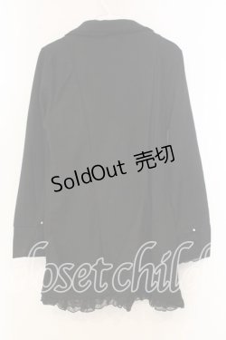 画像2: axes femme / Wボタンロングテーラーカーディガン M クロ O-25-12-30-111-AX-TO-OW-OS