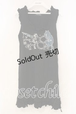 画像1: PEACE NOW / ラメptロングタンク M ブラック O-25-12-30-114-PU-TO-OW-OS