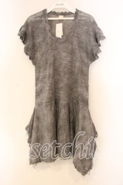 画像1: axes femme / ミックスカラーニットワンピース M グレー O-25-12-30-116-AX-TO-OW-OS