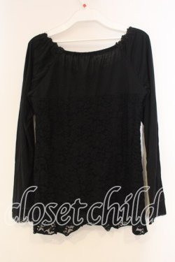 画像2: axes femme / 総レースビスチェ風プルオーバー M クロ O-25-12-30-118-AX-TO-OW-OS