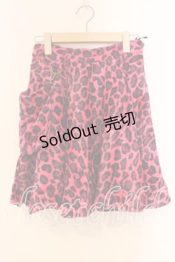画像1: ALGONQUINS / ポーチ付きレオパード起毛スカート  ピンク O-25-12-30-121-AL-SK-OW-OS