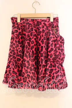 画像3: ALGONQUINS / ポーチ付きレオパード起毛スカート  ピンク O-25-12-30-121-AL-SK-OW-OS