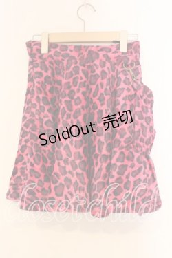 画像3: ALGONQUINS / ポーチ付きレオパード起毛スカート  ピンク O-25-12-30-121-AL-SK-OW-OS