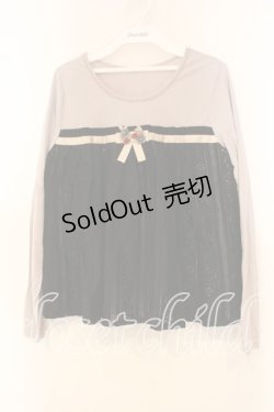 画像1: axes femme / ビスチェ風切り替えプルオーバー M クロ O-25-12-30-124-AX-TO-OW-ZT0105V