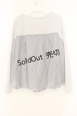 画像2: axes femme / ビスチェ風切り替えプルオーバー M ブルー O-25-12-30-125-AX-TO-OW-ZT510