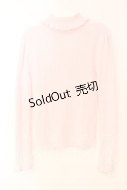 画像2: Swankiss / ドットチュールデコルテテレコタートルネックトップス F ピンク O-25-12-30-011-CA-TO-YM-OS