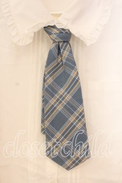 画像3: Secret Honey / チェックタイ&リボンタイブラウス 2 シロｘブルー O-25-12-30-013-CA-BL-YM-OS