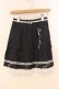 画像1: Secret Honey / ロゴ刺繍ストライプスカート 2 ブラックｘシロ O-25-12-30-015-CA-SK-YM-OS (1)