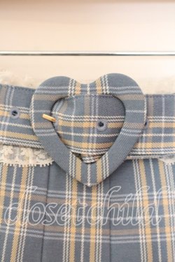 画像2: Secret Honey / ハートバックルベルト付きツイードスカート 2 ブルーグレイ O-25-12-30-016-CA-SK-YM-OS