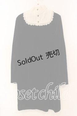 画像3: Jane Marple / レースヨークカラー付き別珍ワンピース M クロ×生成り O-25-12-30-018-JM-OP-IG-OS