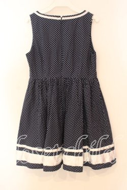 画像2: Ank Rouge / ドットジャンパースカート  ネイビー×シロ O-25-12-30-022-CA-OP-IG-OS