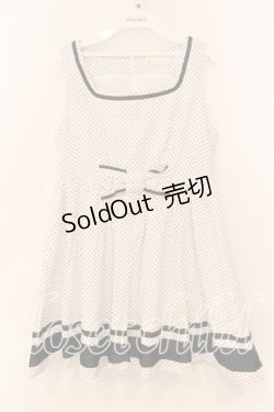 画像1: Ank Rouge / ドットジャンパースカート  シロ×クロ O-25-12-30-023-CA-OP-IG-ZT0104P