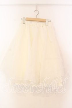 画像1: Favorite / ボリュームオーガンジースカート  シロ O-25-12-30-030-LO-SK-IG-OS