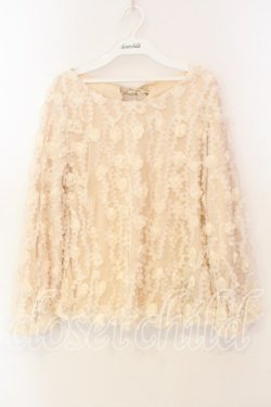 画像1: Favorite / ローズモチーフプルオーバー  アイボリー O-25-12-30-031-LO-TO-IG-OS