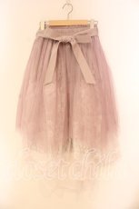 画像1: axes femme POETIQUE / レース×チュールイレヘムスカート M ピンク O-26-01-05-031-AX-SK-OW-ZH (1)