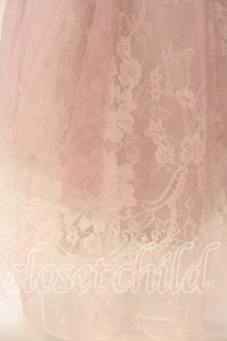 画像2: axes femme POETIQUE / レース×チュールイレヘムスカート M ピンク O-26-01-05-031-AX-SK-OW-ZT0107X