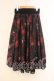 画像2: axes femme / ステラプリントイレヘムスカート F ワイン O-26-01-05-032-AX-SK-OW-OS (2)