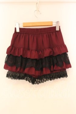 画像3: NIBBLE POISON / ゴシックフリルミニペチパン M ワイン O-26-01-05-033-0-PA-OW-OS