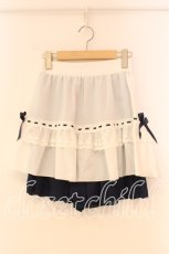 画像1: axes femme POETIQUE / コットンレースフリルスカパン M シロ O-26-01-05-035-AX-PA-OW-ZT534 (1)
