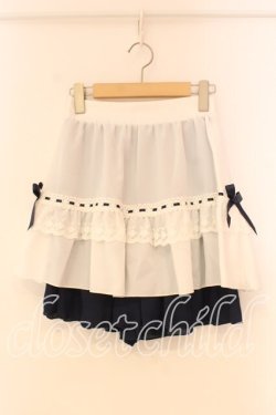 画像1: axes femme POETIQUE / コットンレースフリルスカパン M シロ O-26-01-05-035-AX-PA-OW-ZT0107X