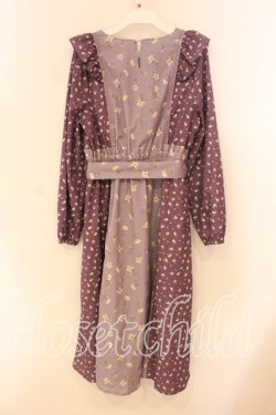 画像2: axes femme / 花柄切替ワンピース M ラベンダー O-26-01-05-038-AX-OP-OW-OS