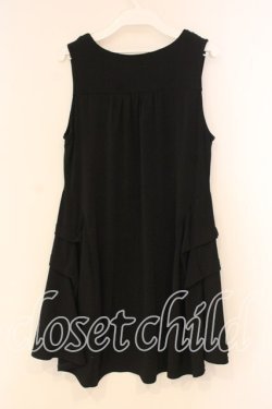 画像2: axes femme / サイドタックノースリーブチュニック M クロ O-26-01-05-043-AX-TO-OW-OS