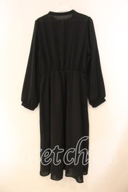 画像2: axes femme / チャイナ刺繍ワンピース M クロ O-26-01-05-044-AX-OP-OW-OS