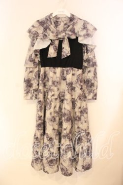 画像1: axes femme / グラデーションローズ柄ワンピース F キナリ O-26-01-05-046-AX-OP-OW-OS