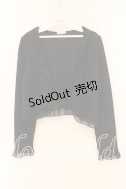 画像1: axes femme / フリルショートボレロ M クロ O-26-01-05-049-AX-TO-OW-ZT0107X