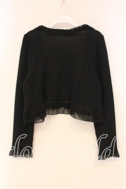 画像2: axes femme / フリルショートボレロ M クロ O-26-01-05-049-AX-TO-OW-ZT0107X