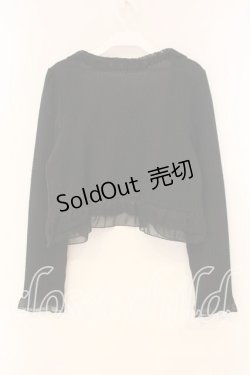 画像2: axes femme / フリルショートボレロ M クロ O-26-01-05-049-AX-TO-OW-ZT0107X