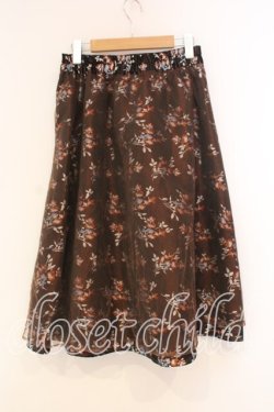 画像2: axes femme NOSTALGIE / ジャガード×チュールスカート M ブラウン O-26-01-05-050-AX-SK-OW-ZT0107X
