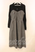 axes femme / レイヤード風ワンピース M クロ O-26-01-05-051-AX-OP-OW-OS